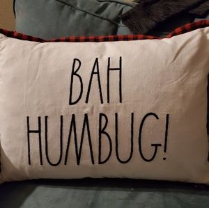 BAH HUMBUG Christmas Pillow by Rae Dunn